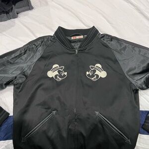 Uniqlo Black Bomber Jacket with Embroidered Characters